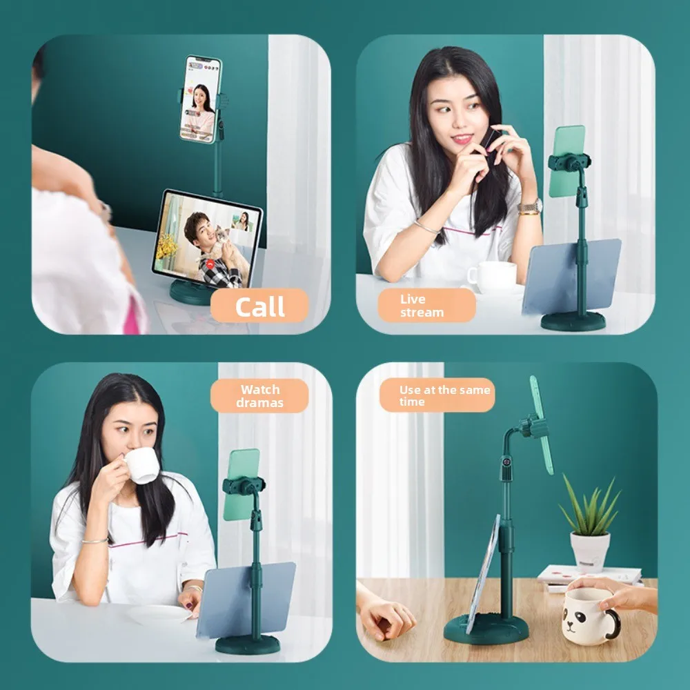 

Телескопическая подставка для телефона в стиле кошачьей лапы, регулируемая высота, устойчивая основа, настольный держатель для телефона, портативный 360° ° Поворот