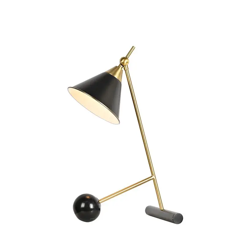 Antique-burnished Adjustable Lampshade Table Light Study Room Bedroom Brass Bronze Desk Reading Lamp