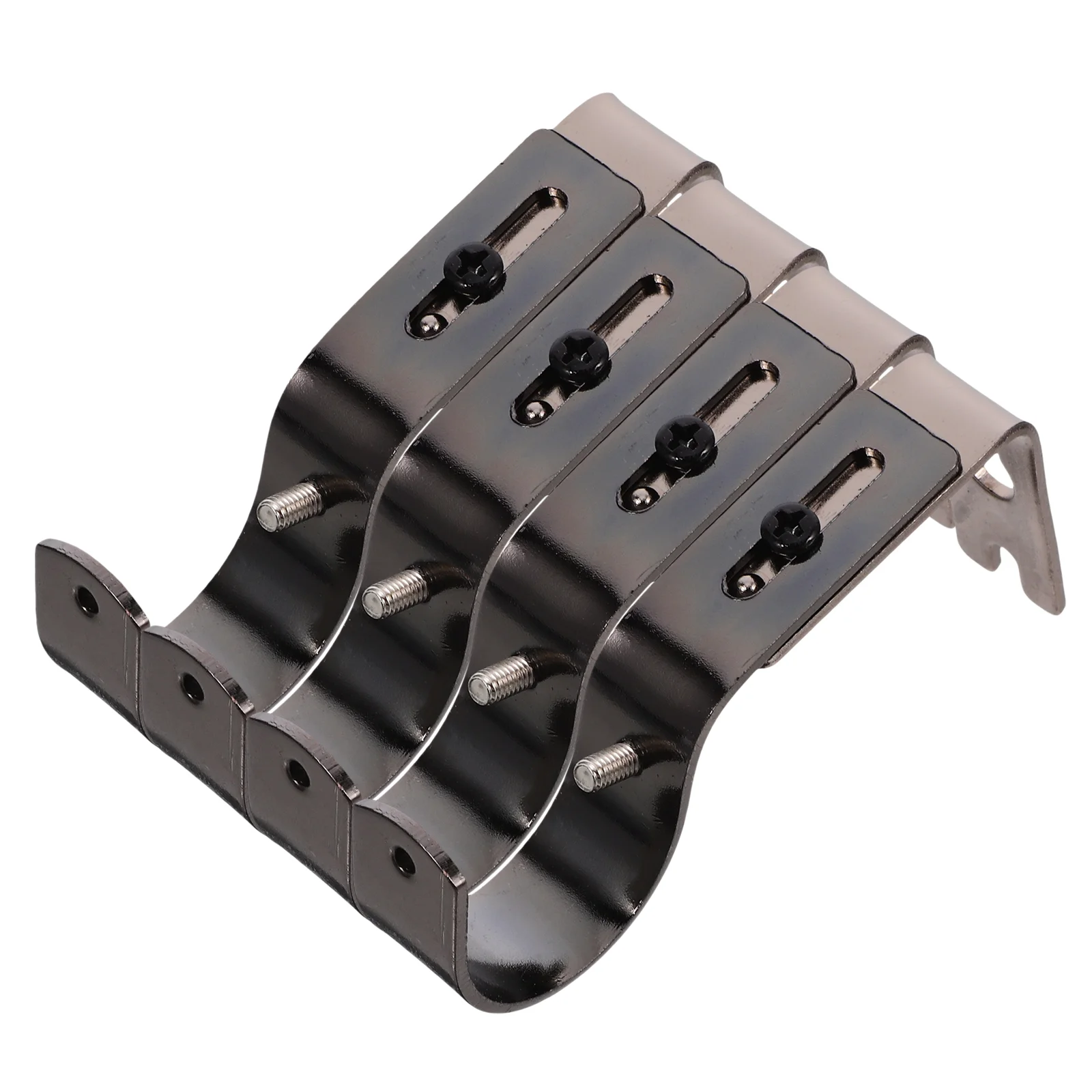 Curtain Rod Bracket Hooks Adjustable Valance Brackets Drapery Bar Holder Rail Racks Support Pole Wall