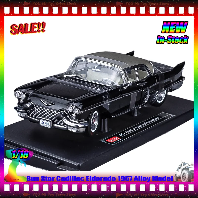 

New Sun Star Cadillac Eldorado 1957 1:18 Scale Simulation Alloy Die-Cast Model Car Miniature Custom Toys For Collection And Gift