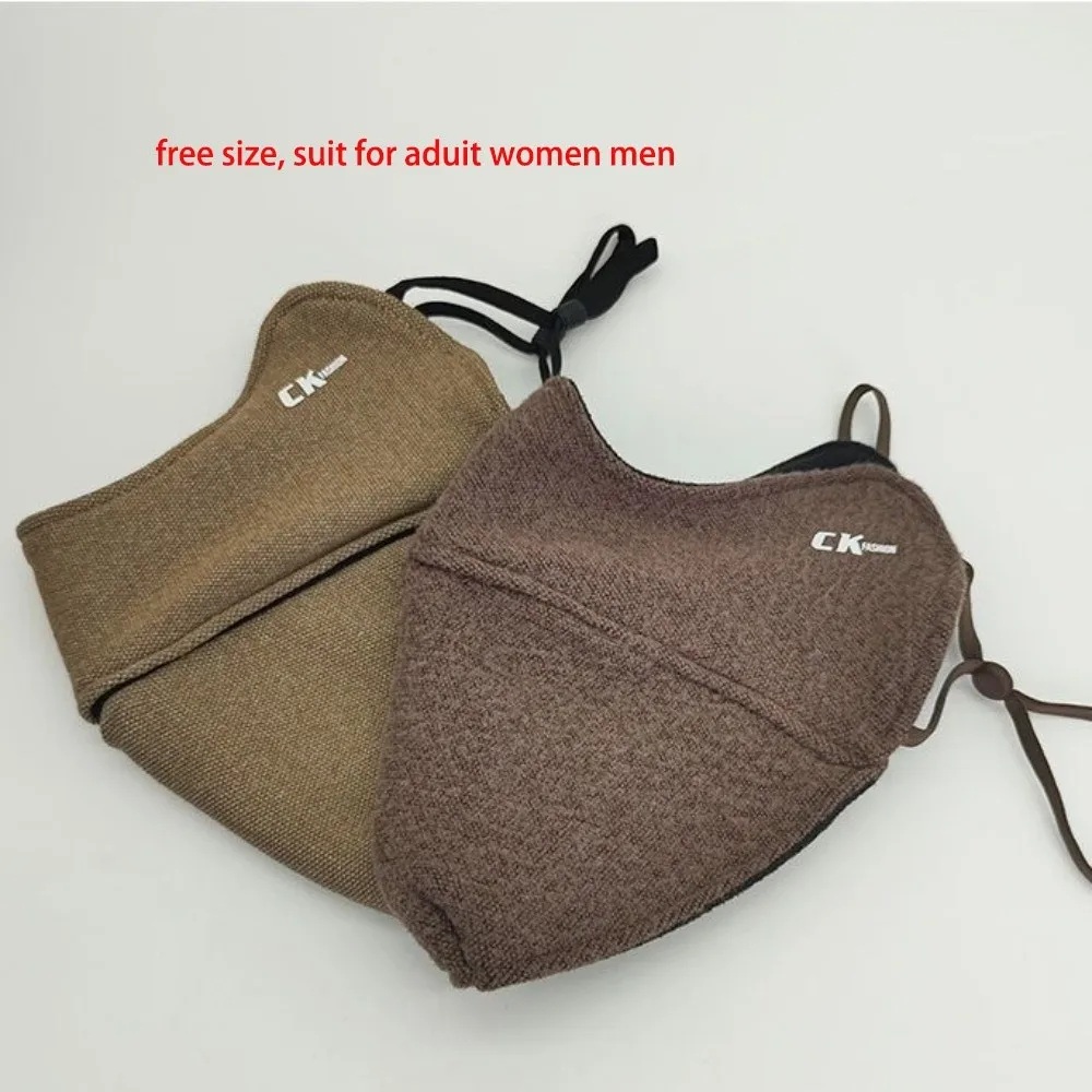 Nieuw fluwelen warm masker Ademend wasbaar gezichtsmasker Stofdichte gezichtssluier Herfst en winter