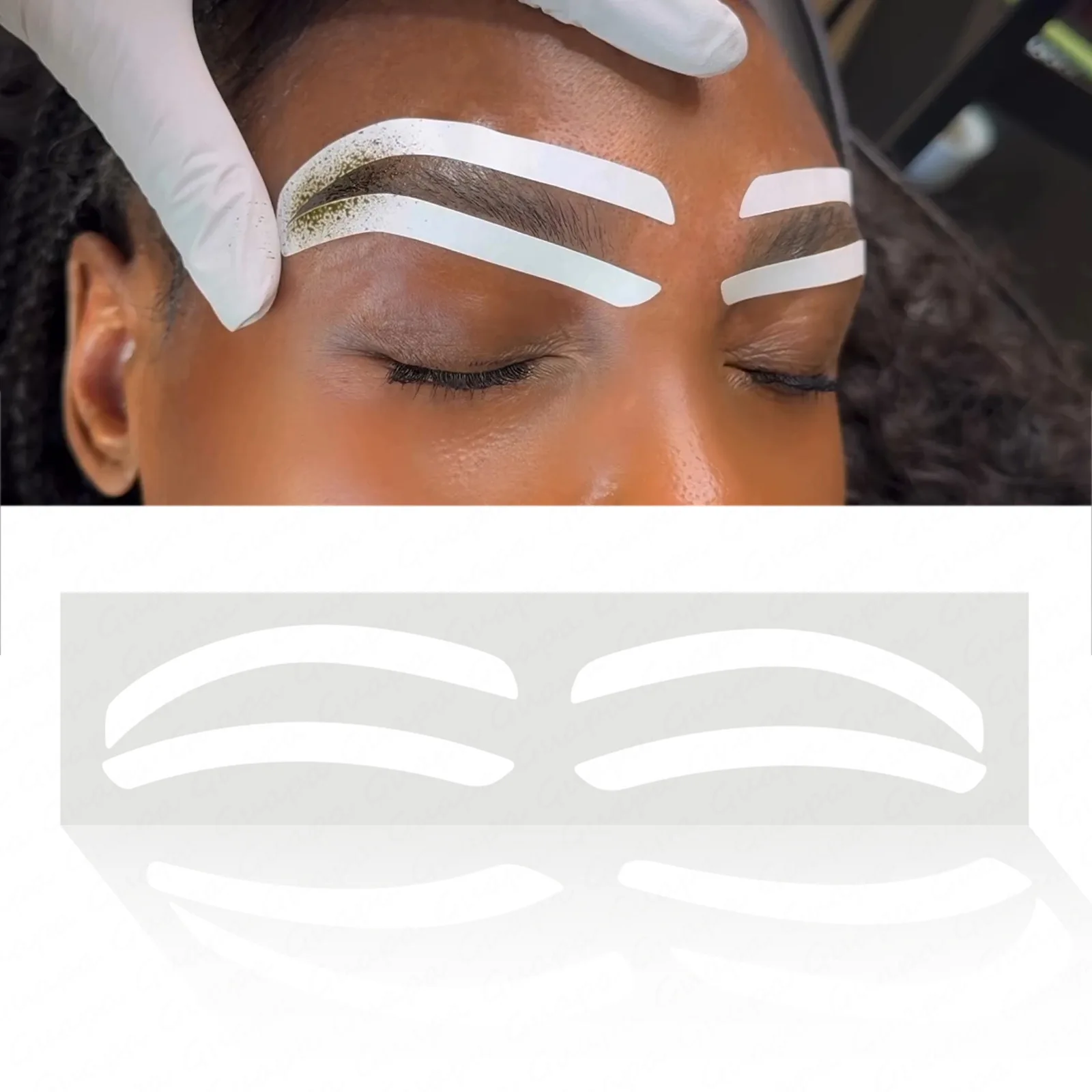 10 Pairs 3 Styles Disposable Adhesive Eyebrow Stencil Stickers Shaping Drawing Guide Tape Airbrush Makeup Brow Template DIY Tool