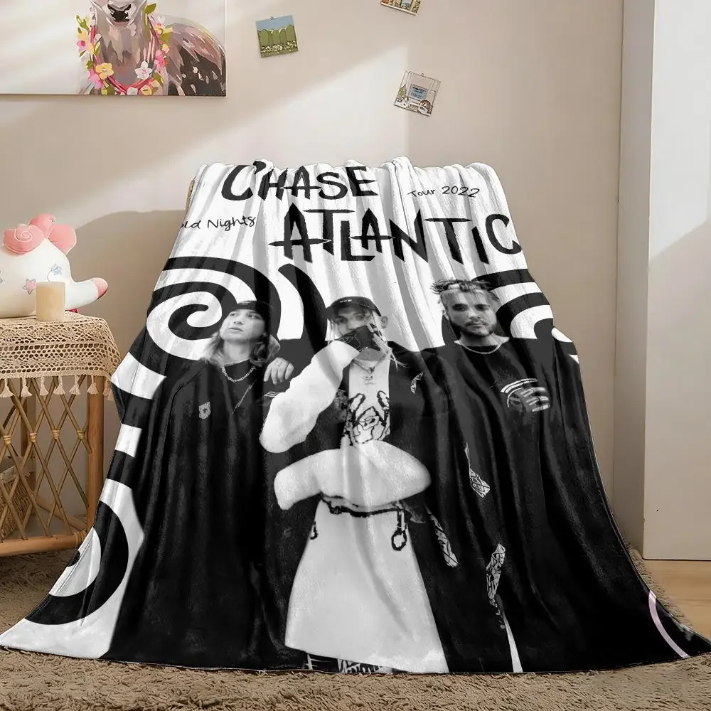 Band C-Chase A-Atlantic Throw Soft Flannel Throw Blanket, Lightweight Breathable Summer Nap Blanket For Home Decor