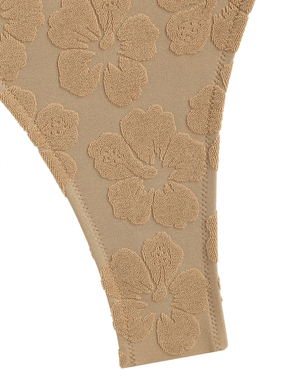 ZAFUL Damskie kwiatowe tkaniny frotte Ręczniki Żakardowe teksturowane trójkątne stringi Dwuczęściowy strój kąpielowy Bikini Set