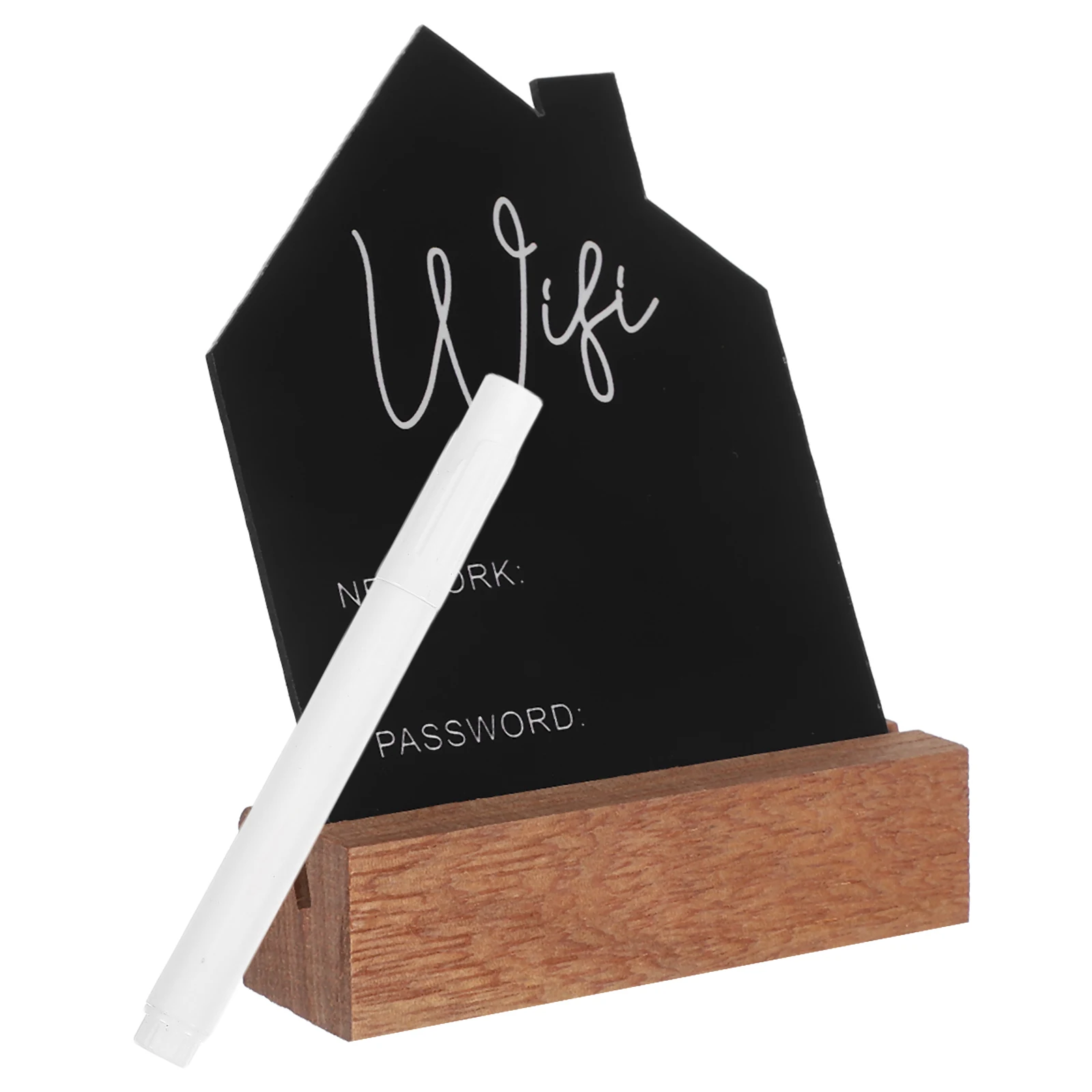 

Network Password Guest Room Wifi Display Erasable for Home The Chalkboard Style Wood Office