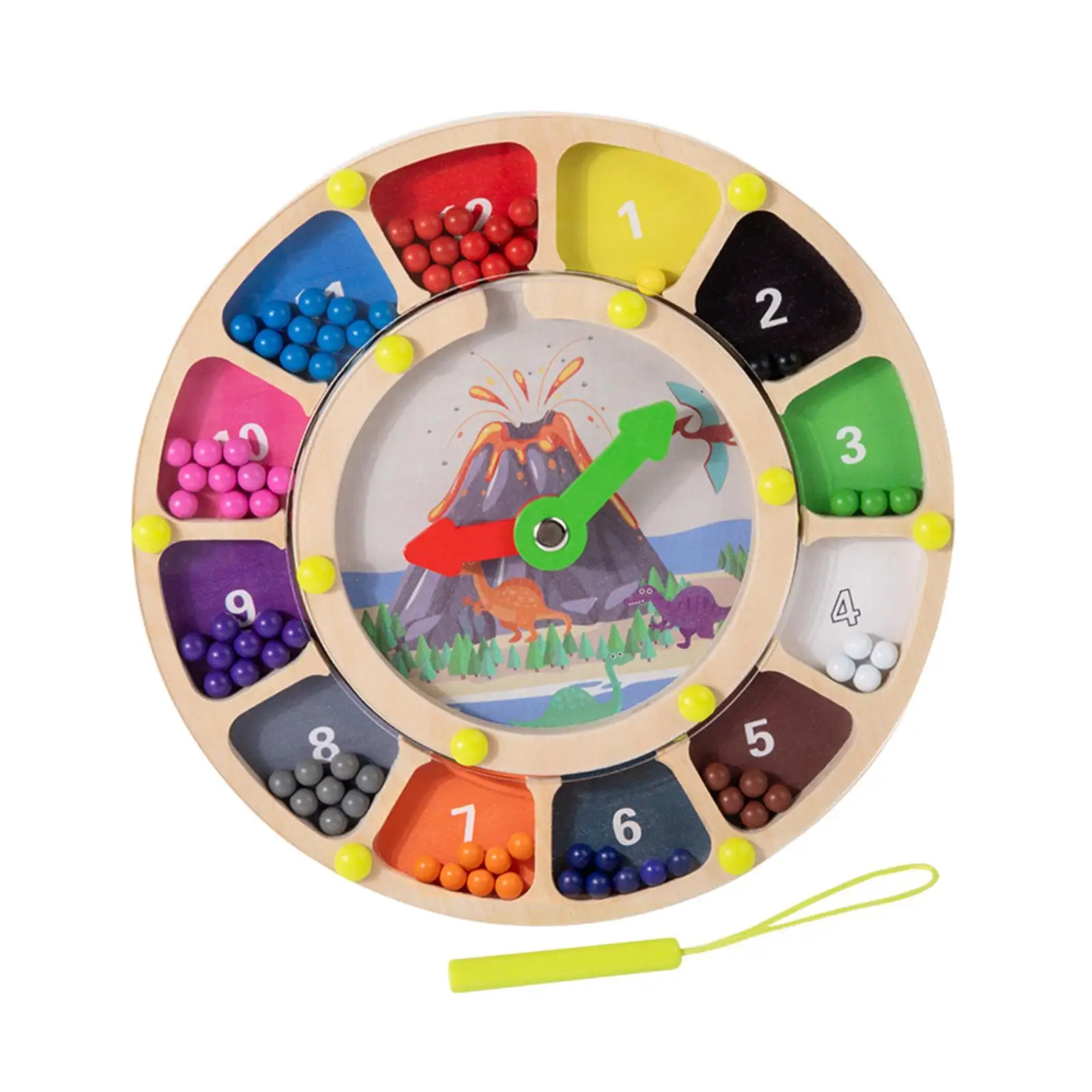 Color Matching Educational Sensory Toy for Preschool Kids Wooden Clock Learning Fine Motor Skills
