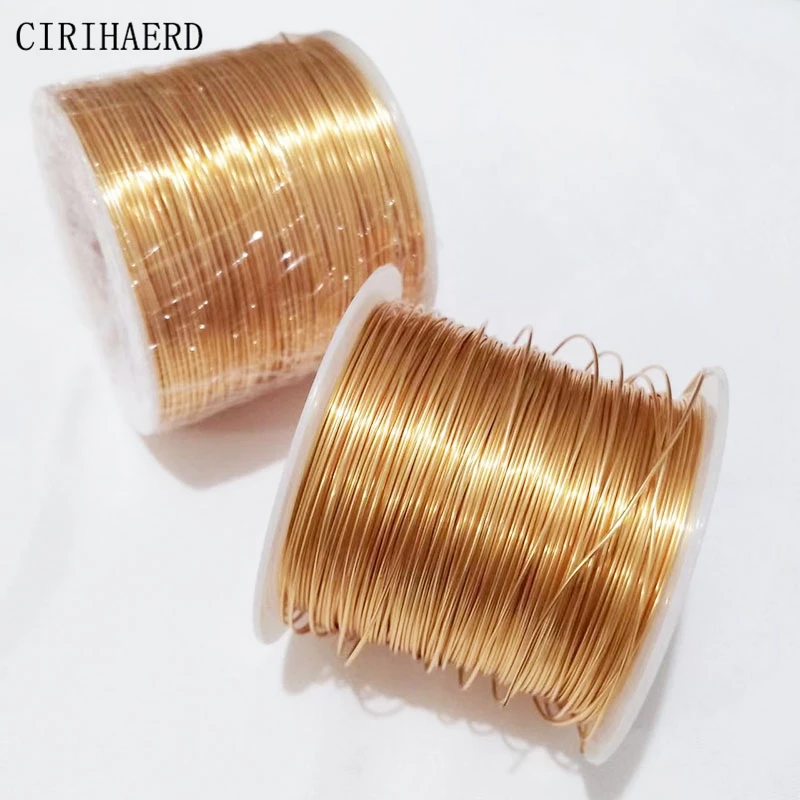 7 Types Size Silver/14K Gold Plated Brass Copper Wire For DIY Jewelry Making Accessories Supplies Beaded Materials Copper Wire