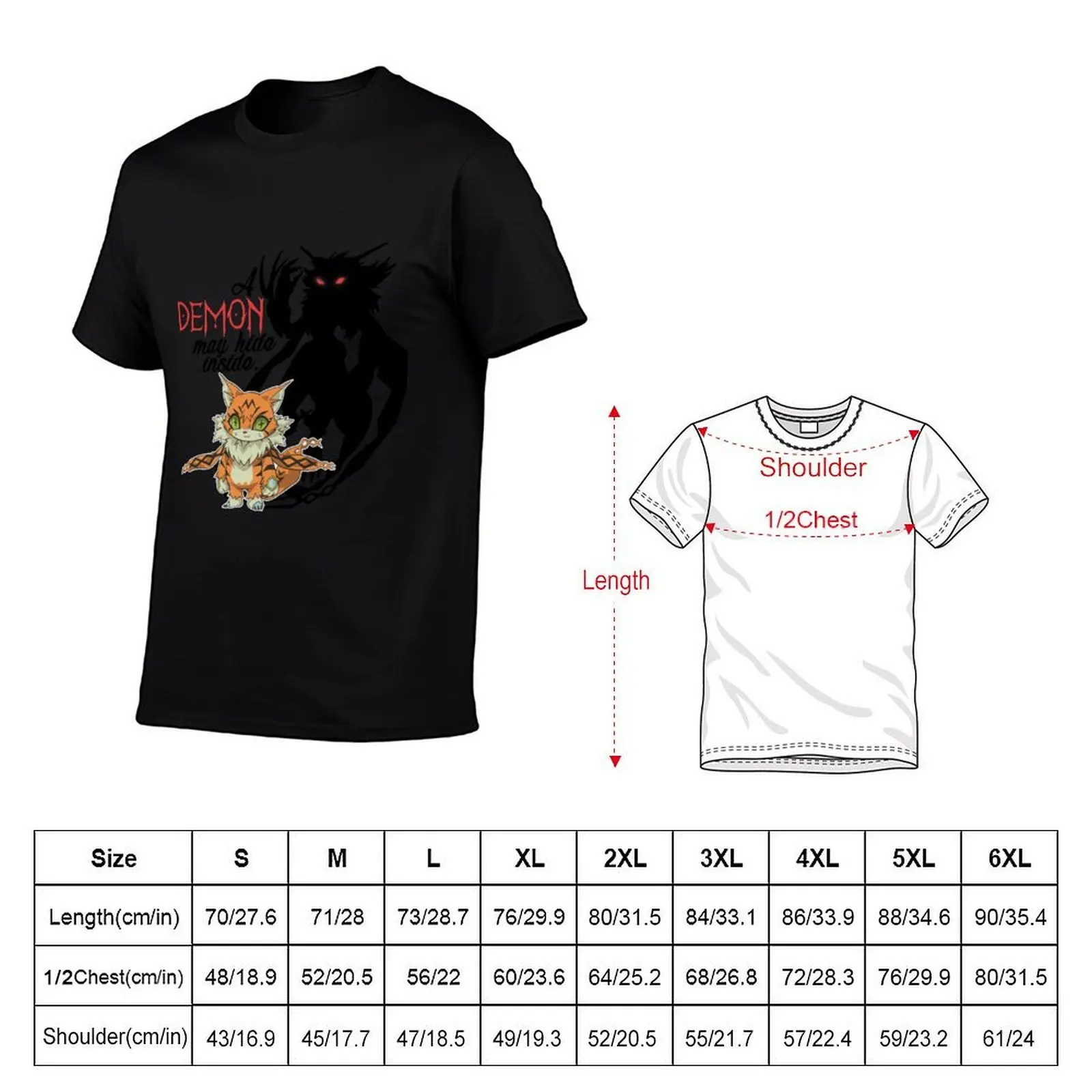 A Demon May Hide Inside T-Shirt Comfortable Daily Wear Tee