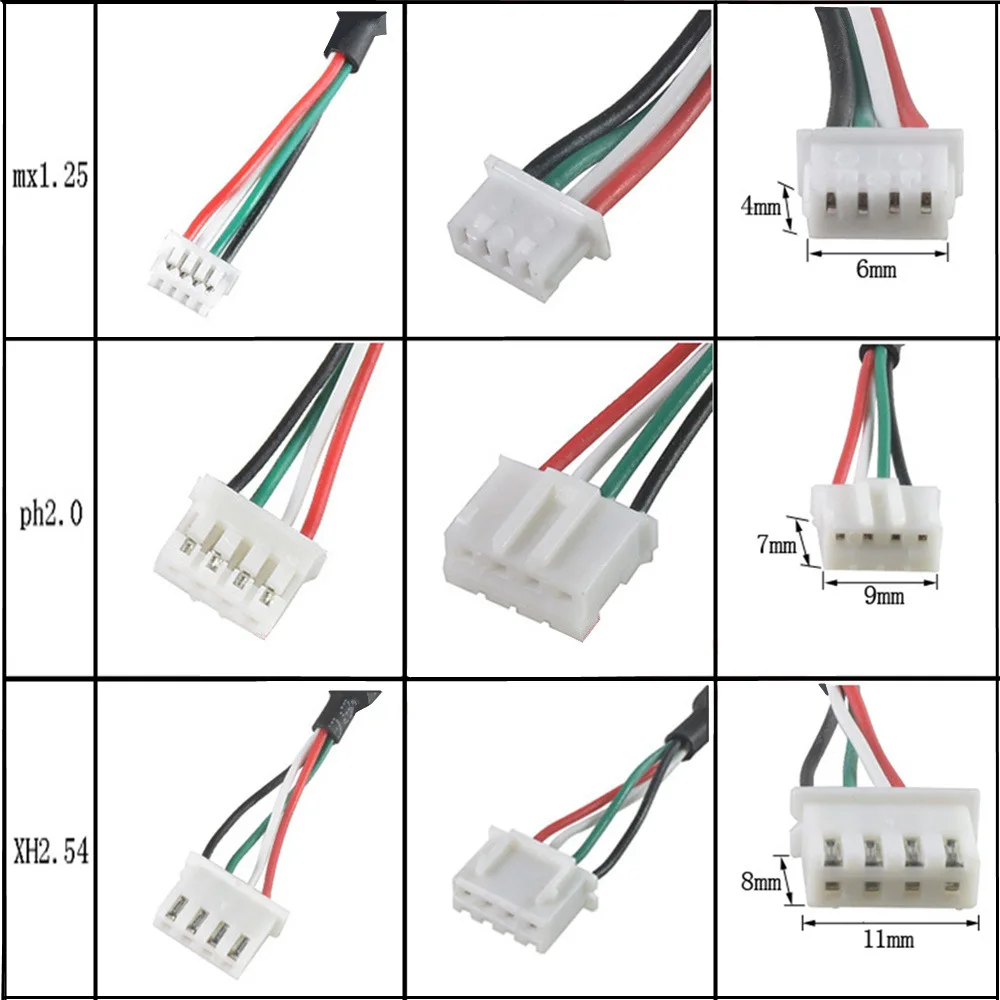 Ph2.0 Motherboard to DuPont 2.54 Cable, PH2.0 to DuPont 2.54mm 4Pin Male/5Pin Female USB 2.0 Converter Cable 30cm