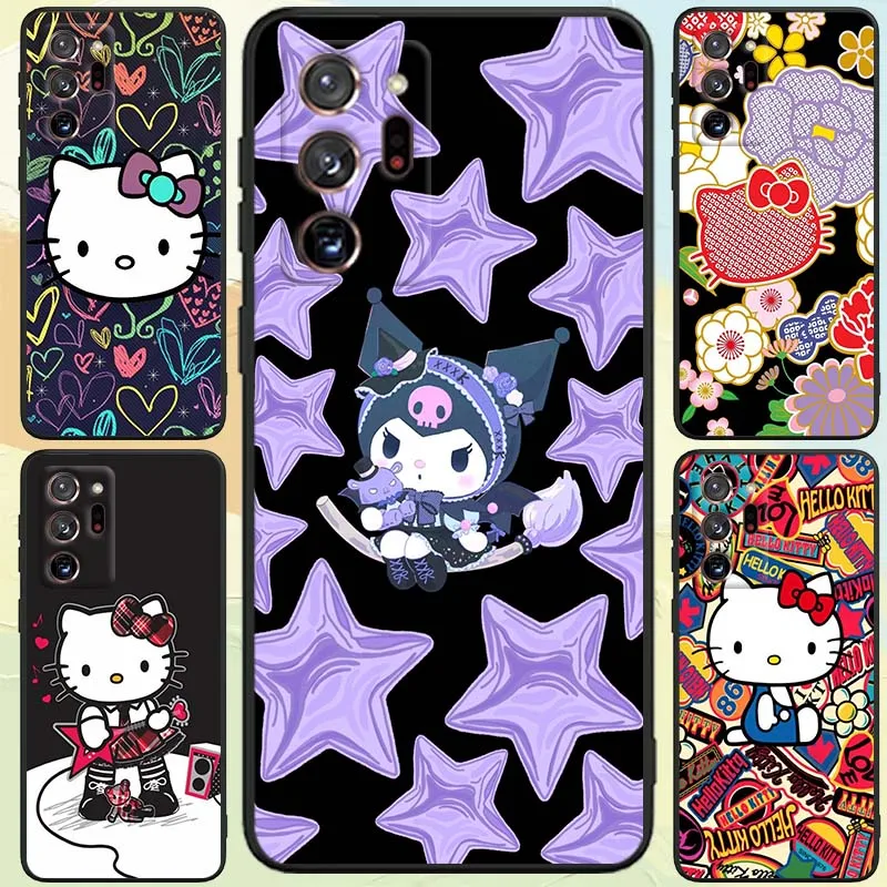 

Kuromi Sanrio Hello Kitty Art For Samsung A73 A72 A71 A55 A54 A53 A52 A51 A13 A22 A16 A15 A05s A14 A05 A06 5G Black Phone Case