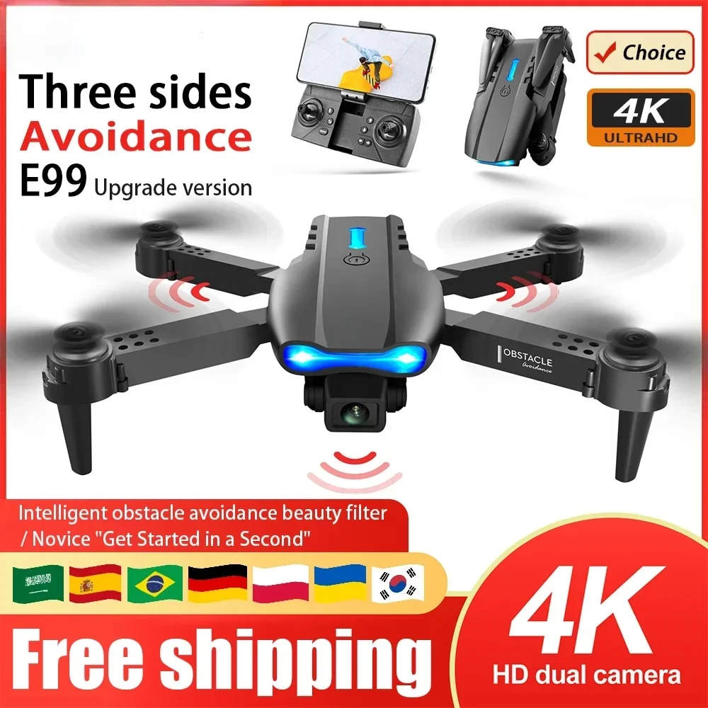 E99 Folding Drone Quadcopter Remote Control Handle Four Axis Aircraft HD 4K Photography UAV Altitude Fixation