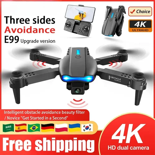 E99 Dron plegable Quadcopter mango de Control remoto avión de cuatro ejes HD 4K fotografía UAV fijación de altitud