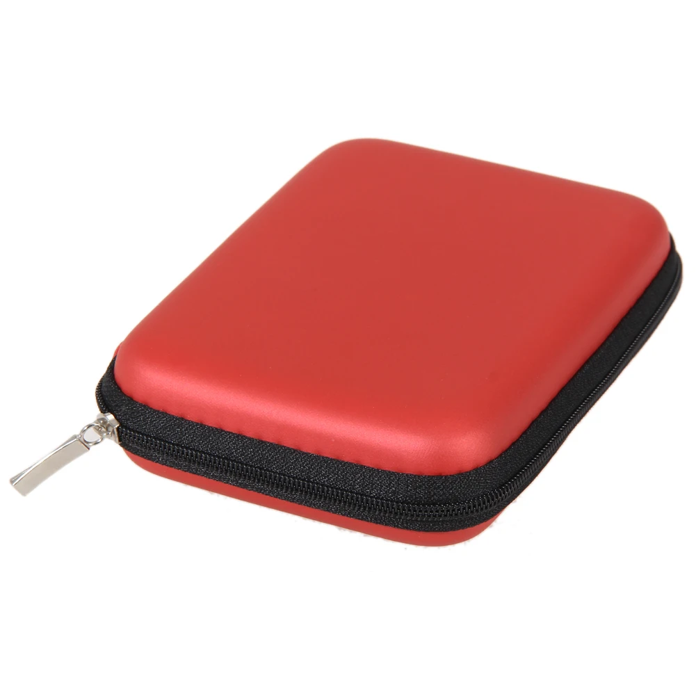 EVA Tas Keras Pengisi Daya U Disk Kantong Ritsleting dengan Saku Jaring Gadget Teknologi Casing Portabel 2.5 Inci Casing Earphone Hard Drive