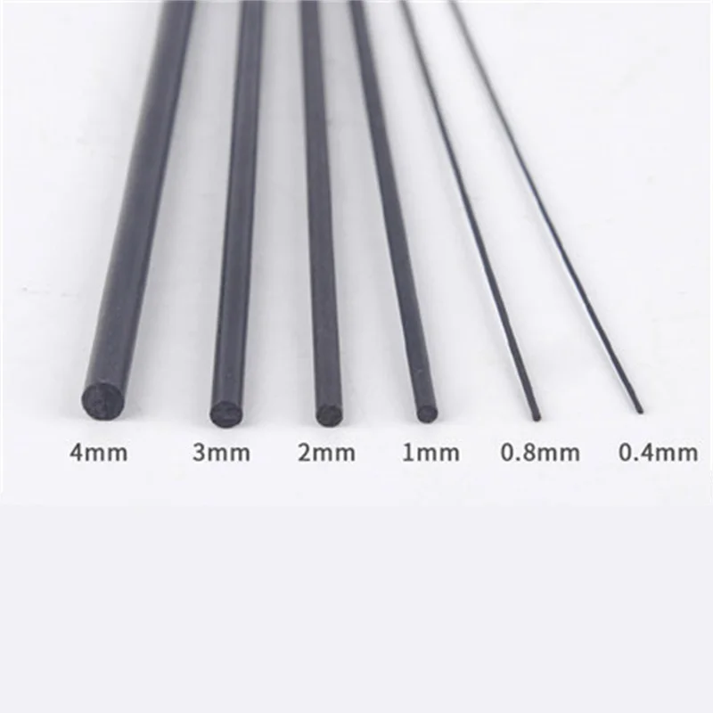 8pcs Length 500mm Carbon Fiber Rods For RC Airplane Matte Pole DIY Model Aircraft Material