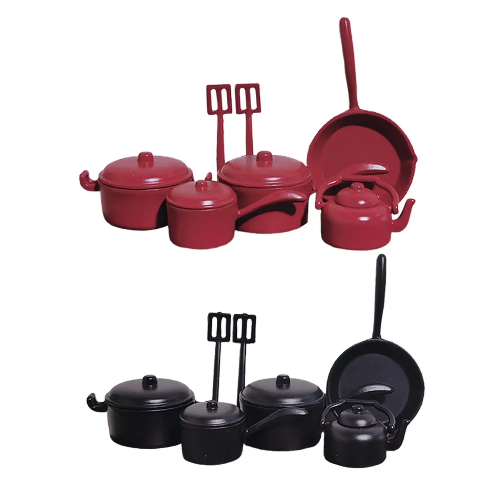 1/12 panelas em miniatura panela panela modelo decoração simulação fingir jogar cozinha