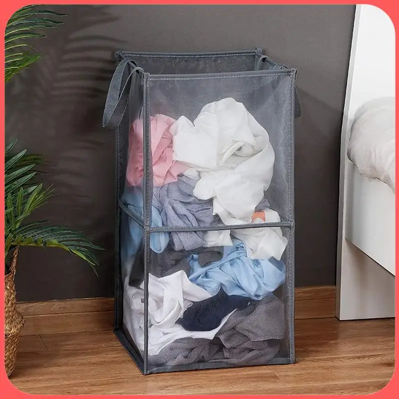 

A76I-Сетчатая всплывающая корзина для белья с ручками, портативная прочная складная корзина для хранения, легко открывается. Складные корзины для одежды