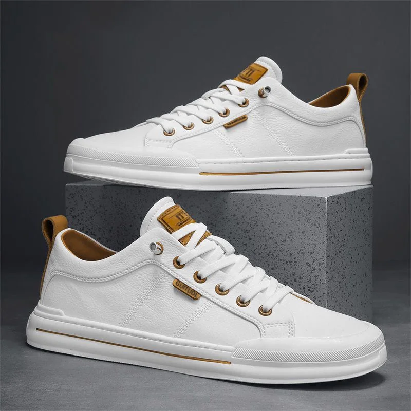 Zapatillas Blancas Sencillas y Versátiles, Calzado Deportivo Transpirable, Zapatos Casuales para Hombre, Delicados y Transpirables Sin Causar Desconfort en los Pies