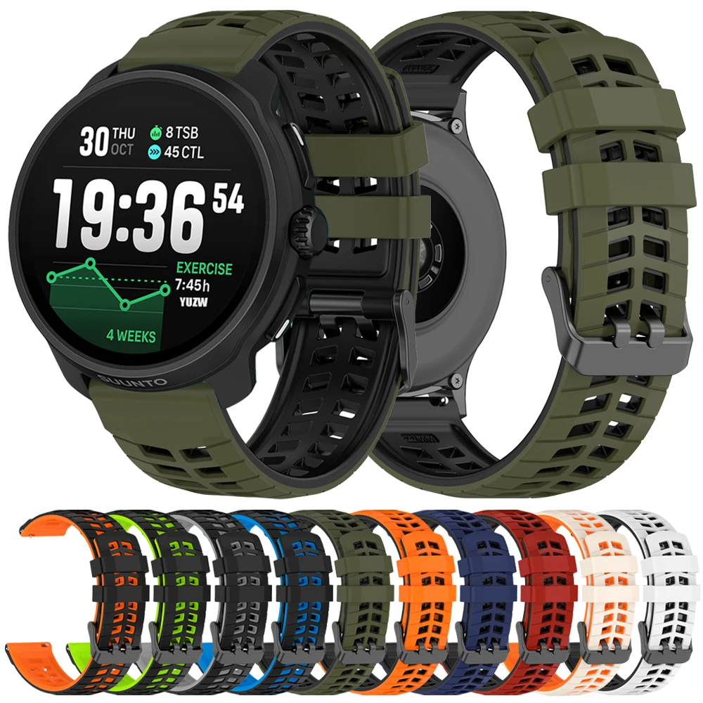 Band for SUUNTO RACE 2 S/OCEAN/VERTICAL/5 9 PEAK PRO DLC Silicone Strap for COROS PACE 3 2 APEX 2 Pro 46mm Bracelet 22mm Correa