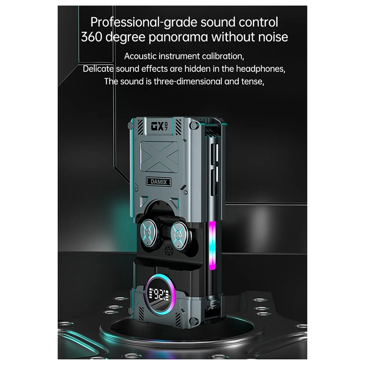 

ABDX-New DX-07 TWS Bluetooth Headset Noise Reduction Wireless Mechanical Style Headset HD Call Headset with