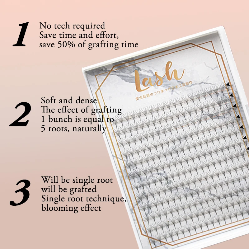 3D/5D/6D/7D/9D/10D Vorgefertigte Volumen-Wimpernfächer Professionelle Einzelwimpernverlängerungen C&D-Curl Wimpernverlängerungen – Detail 5