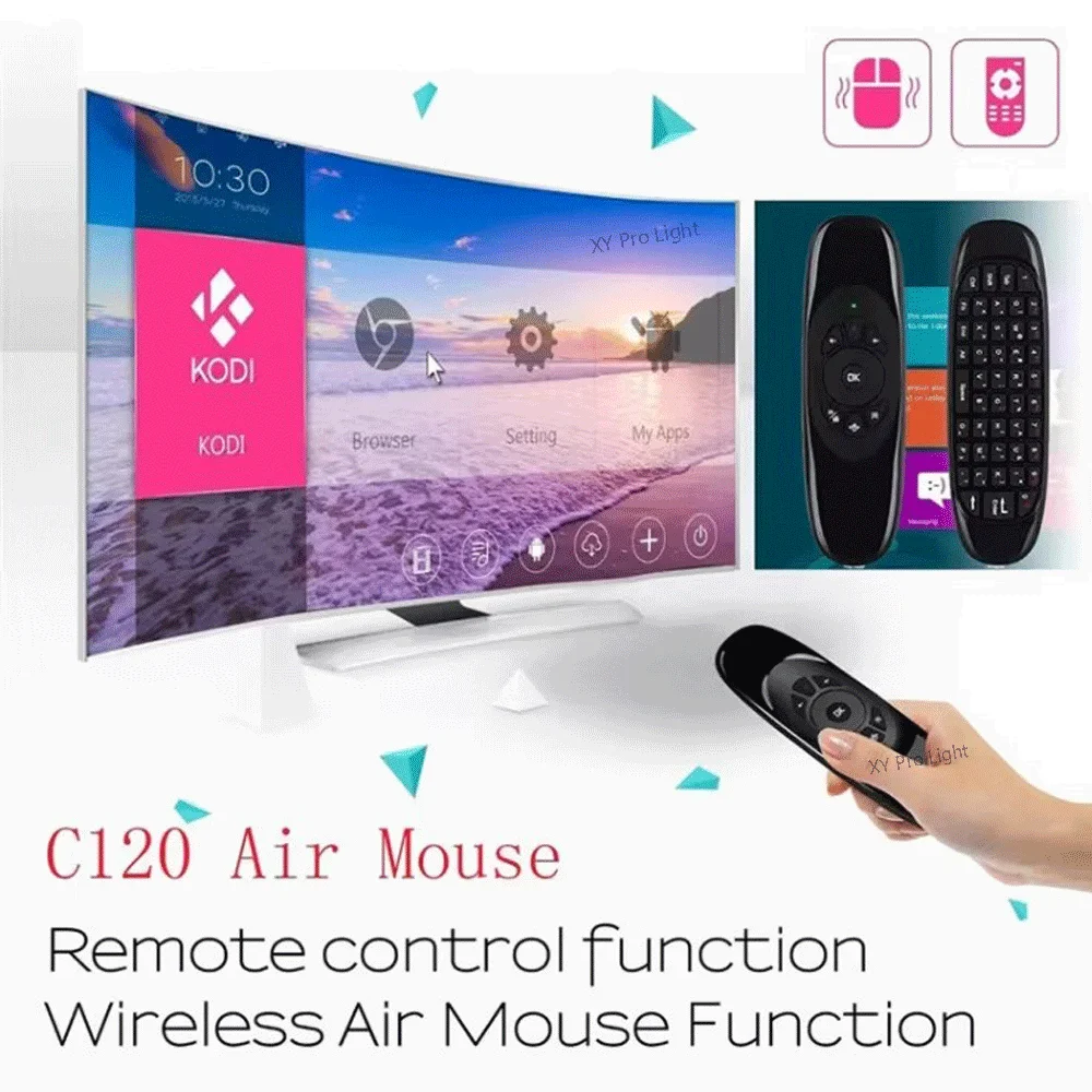 C120 Air Mouse Mini Keyboard Mouse Somatosensory Gyroscope Double-Sided Remote Control for PC Android TV Box
