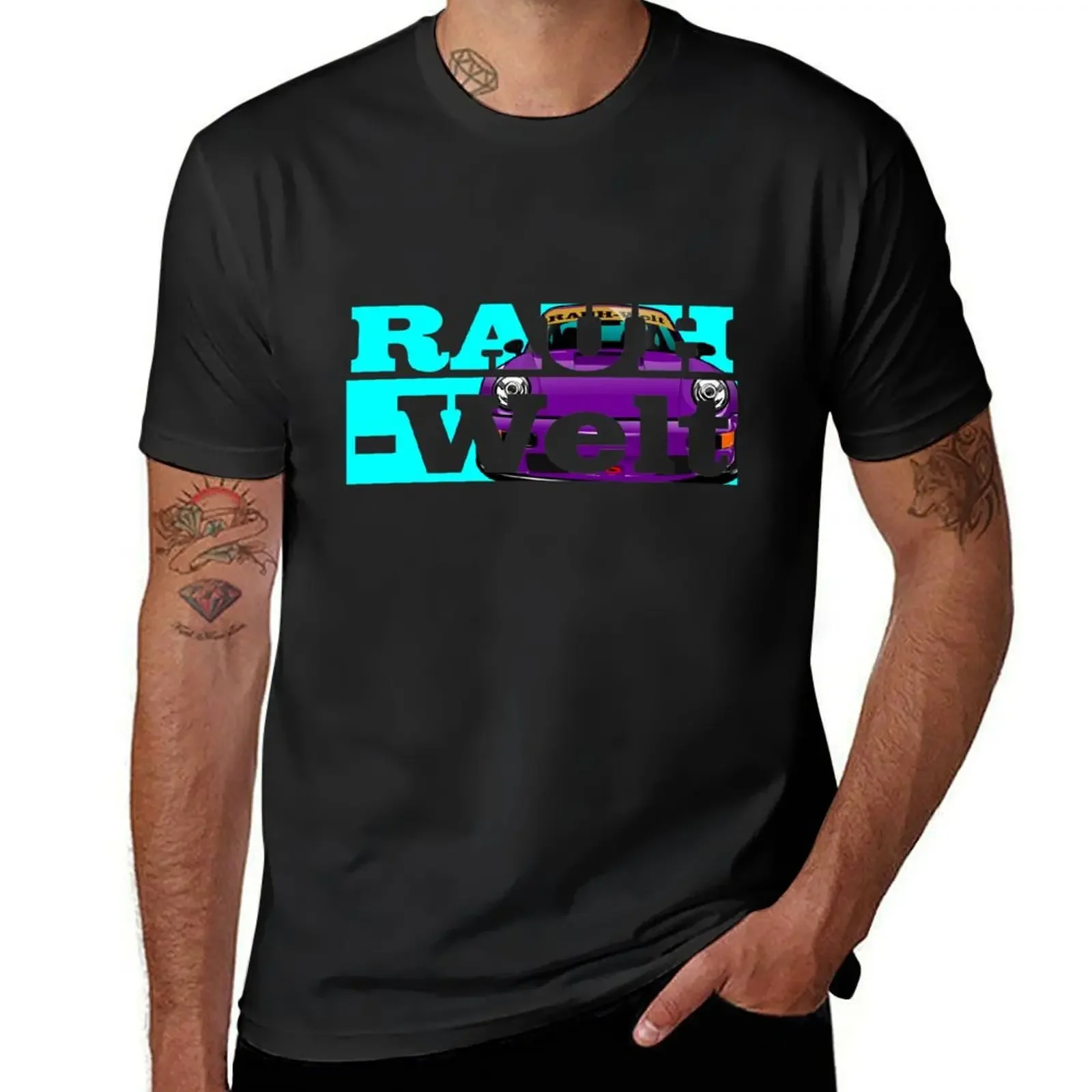 Rauh Welt Begriff Typography Best Seller T-Shirt sports fans customs baggy shirts cotton t shirt men