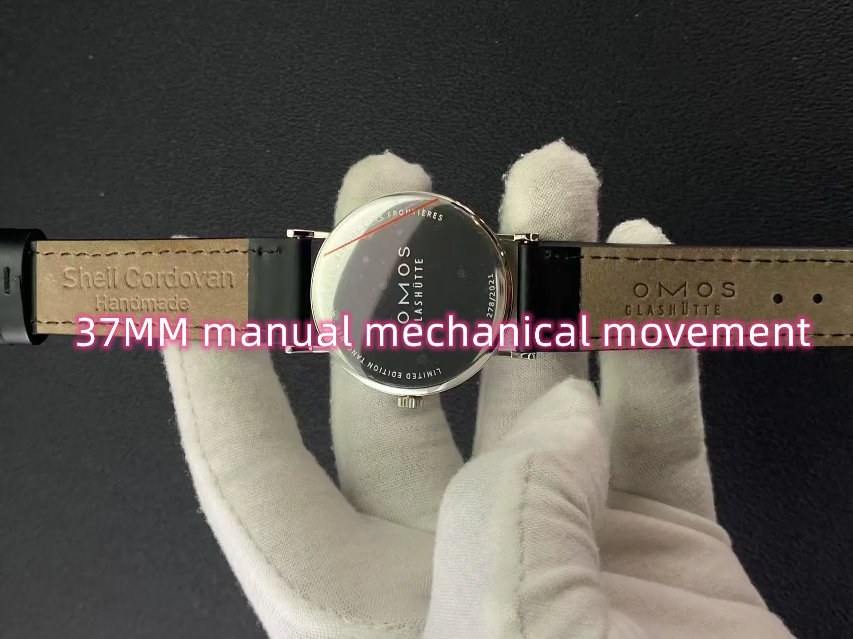 ساعة باوهاوس ميكانيكية يدوية بسيطة للرجال، أرقام عربية، طبعة طبيب بلا حدود، ستانلس ستيل، ياقوت مقاوم للماء