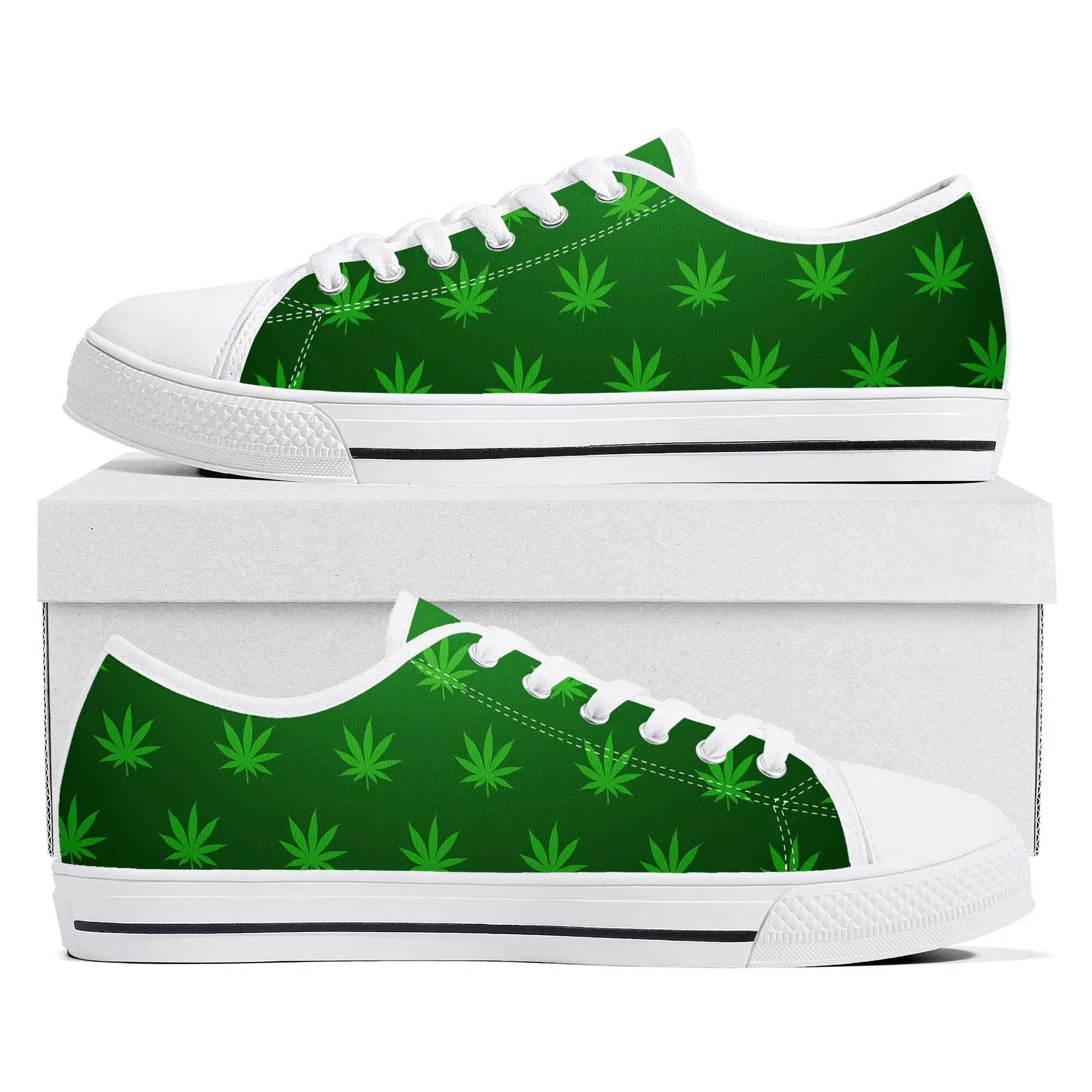 Zapatillas de Lona de Alta Calidad con Diseño de Hojas de Marihuana Rasta Rojas, Amarillas y Verdes, Estilo Casual para Parejas, Personalizables