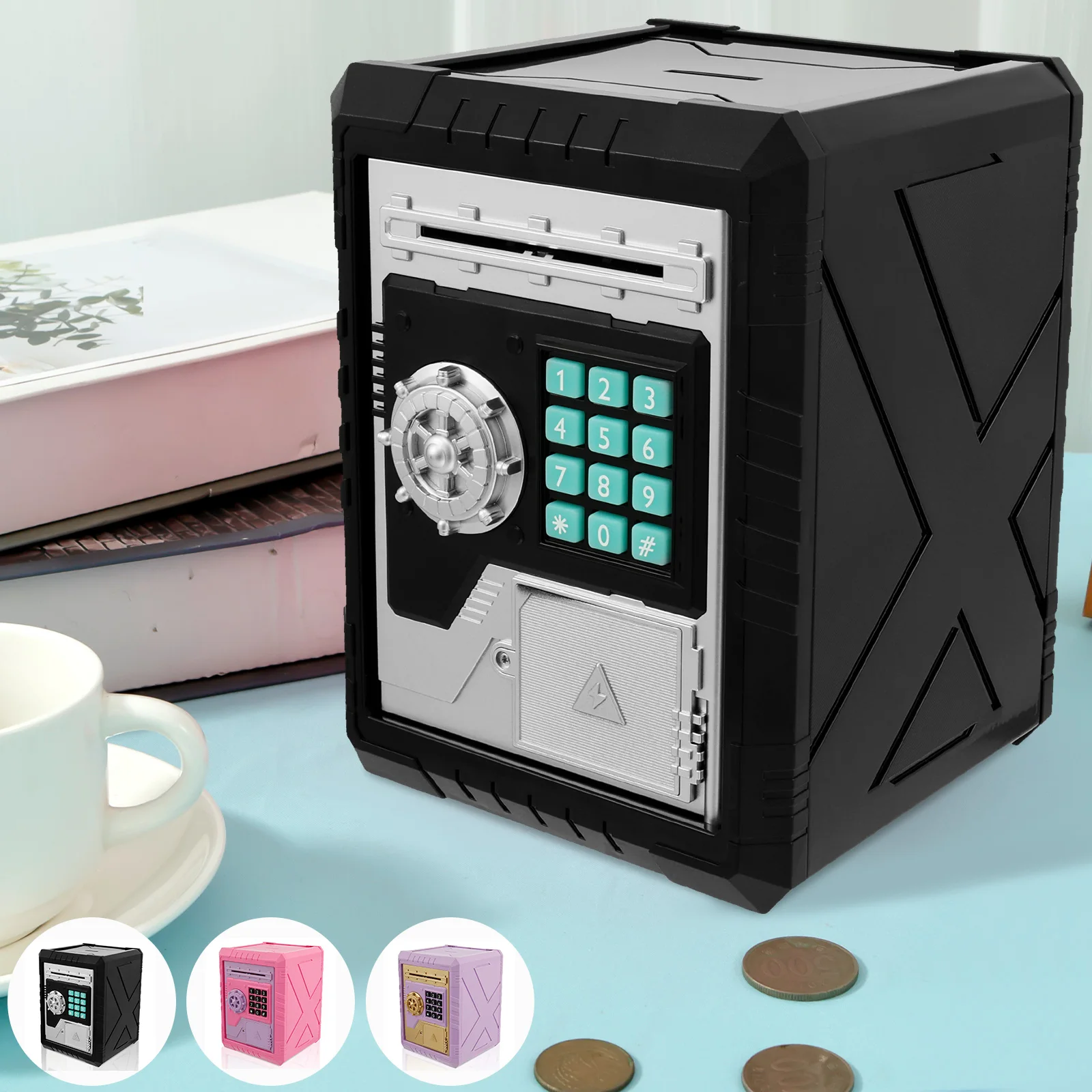 

Электронная копилка с паролем, копилка для банкомата большой емкости, автоматическая копилка для хранения бумажных денег для детей, подростков, взрослых