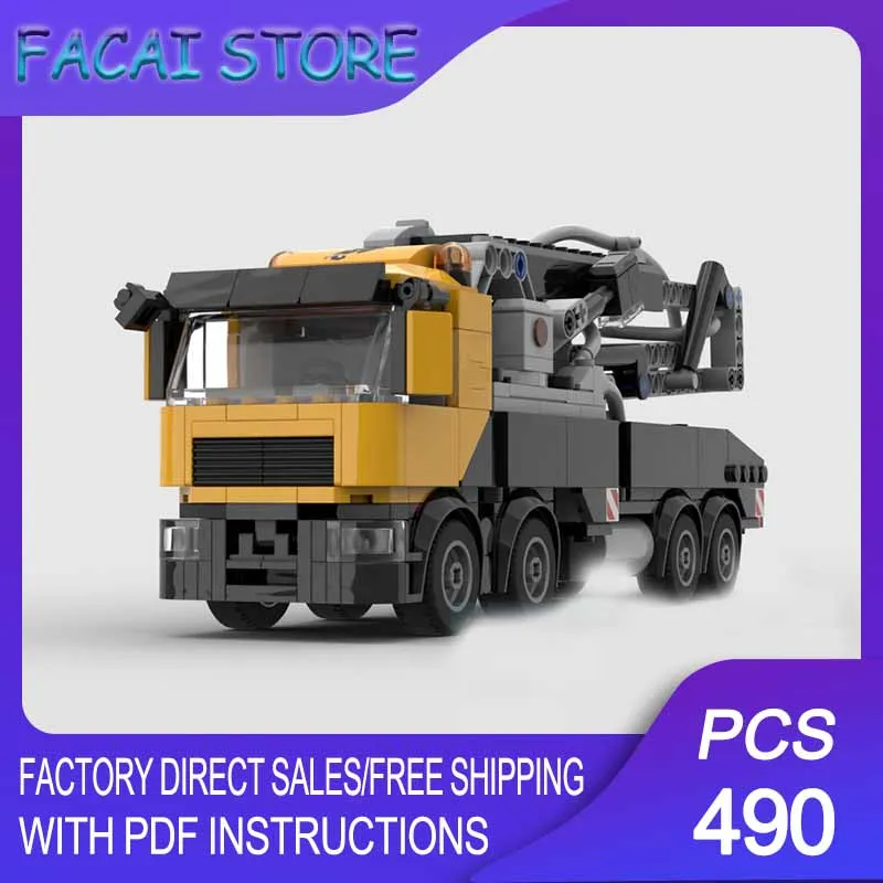 

Engineering Vehicle Model Moc Building Bricks Modular Cement Pump Truck Technology Blocks Christmas DIY Toy Construction Gifts