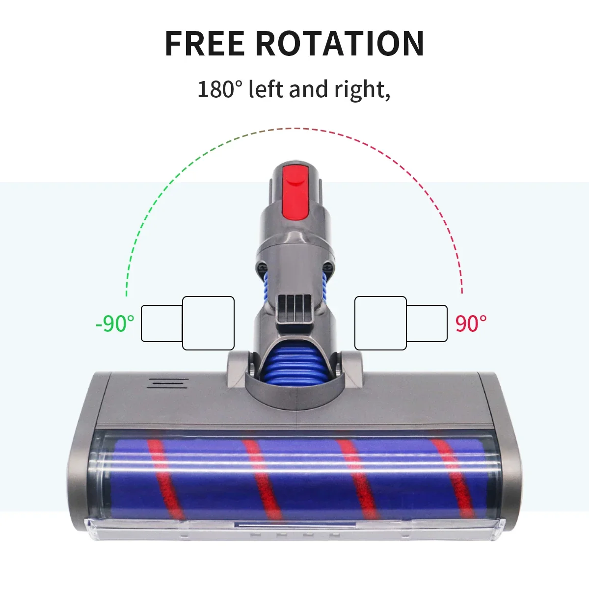 Testa a rullo morbida assoluta Testa da pavimento elettrica a sgancio rapido per parti di riparazione per aspirapolvere soffici DYSON V7 V8 V10 V11