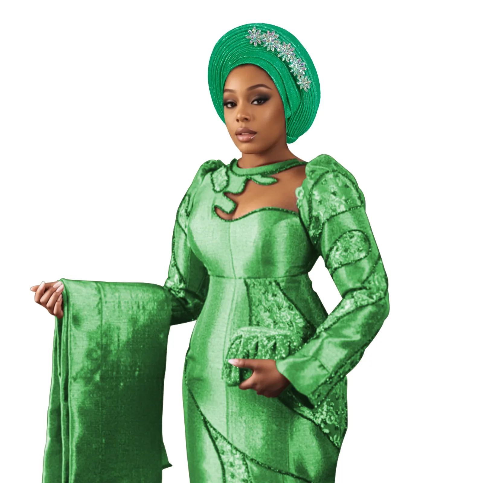 

Nigeria Wedding Party Geles African Women Auto Gele Headties Diamonds Turban Cap Muslim Hijab Bonnet Head Wrap Already Made Hat