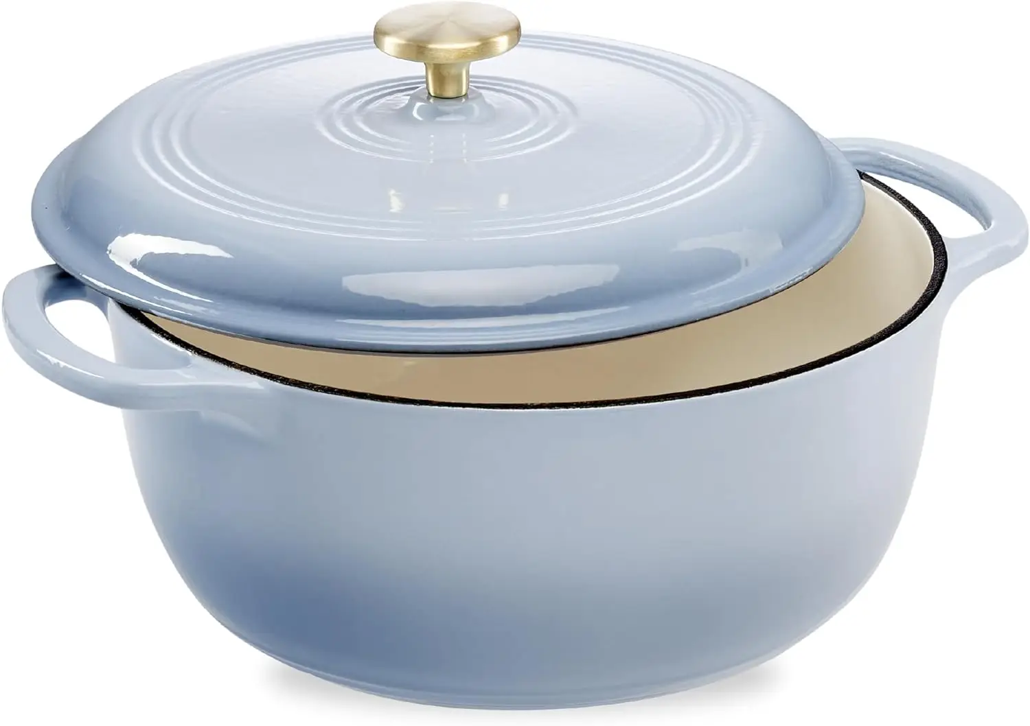 

Family Style Heavy-Duty Pre-Seasoned Cookware for Home, Kitchen, Dining Room, Oven Safe w/Lid, Dual Handles