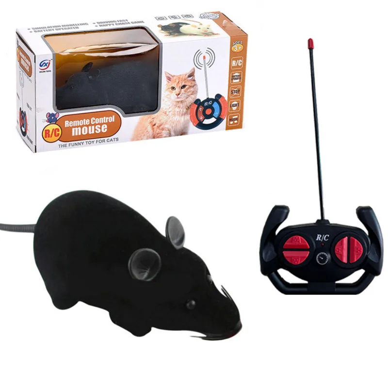 Teasing Cat Four-way Remote Control Mouse Cat Toy Plush Simulation Infrared Remote Control Electric Pet Toy Fur Faced Mouse New