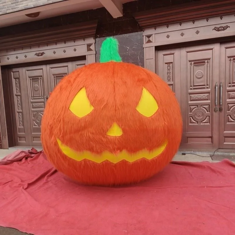 Modello gonfiabile di aria di zucca di peluche, atmosfera di Halloween, bar, centro commerciale, decorazione del cortile