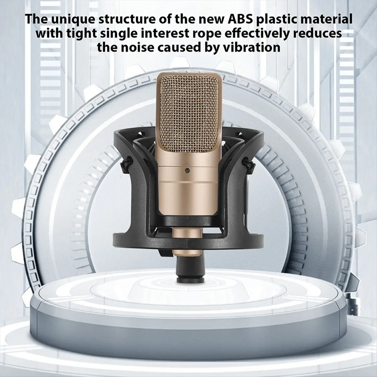 HowAA87 Microphone Shock Mount Recording Live Broadcast Universal Capacitor Round Tube Capacitor USB Mic Shock-Absorbing Stand