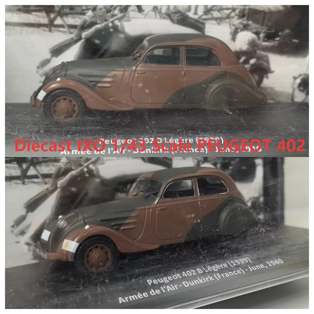 Diecast IXO 1/43 Scale PEUGEOT 402 1939 M8 Alloy Car Model