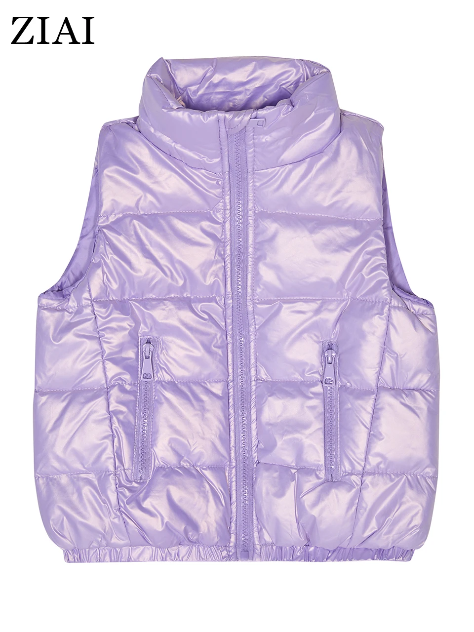 ZIAI 2022 Winter Girls Cotton Vest Thickened Warm Color Waterproof Fabric 1-8Y High Quality Children's Vest 802