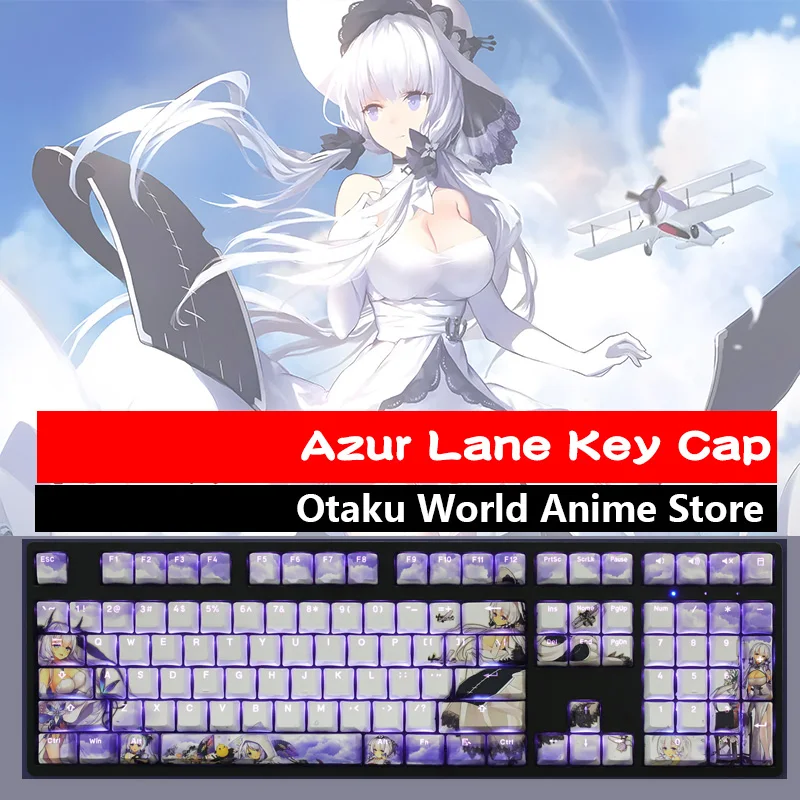 

Azur Lane Illustrious Cool Keycap Keyboard Otaku Game Player Cosplay Props Accessories Gift Fashion Cute Keycaps Decoration