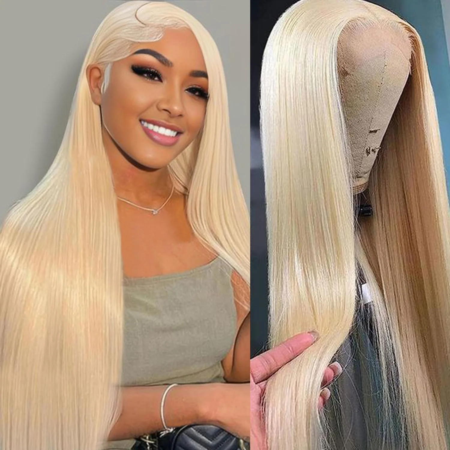 

613 Honey Blonde 13x4 13x6 HD Lace Front Human Hair Wigs Colored 200 Density Brazilian Straight Lace Frontal Wig For Black Wome
