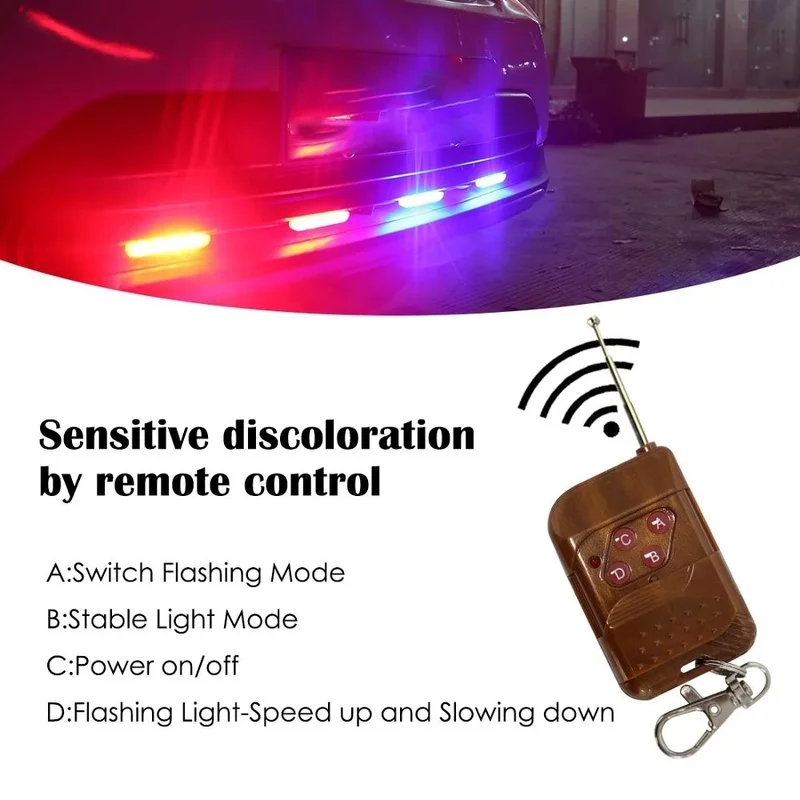 LED Strobe Light Wireless Car Emergency Flashing Light Car LED 12V Trailer Truck Strobos Police Warning Light Auto Diode Lamp