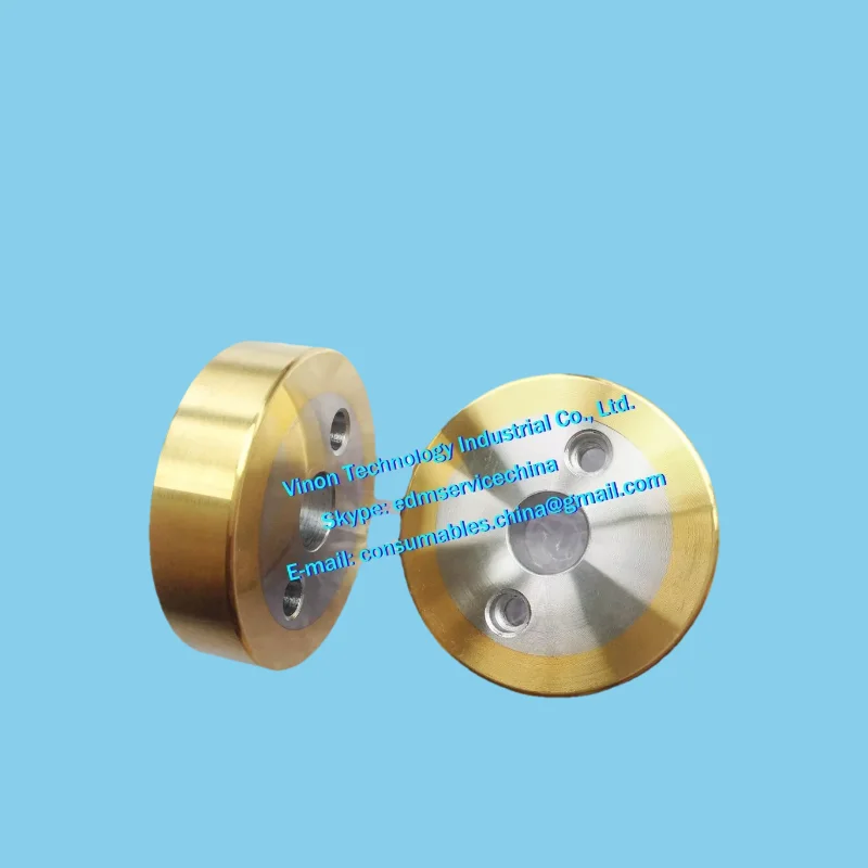 

(2pcs) 130003359+130003360 edm Pinch Roller Flat+Pinch Roller Grooved Ø50xØ8x24t, Left&Right 130.003.359,130.003.360 for ROBOFIL