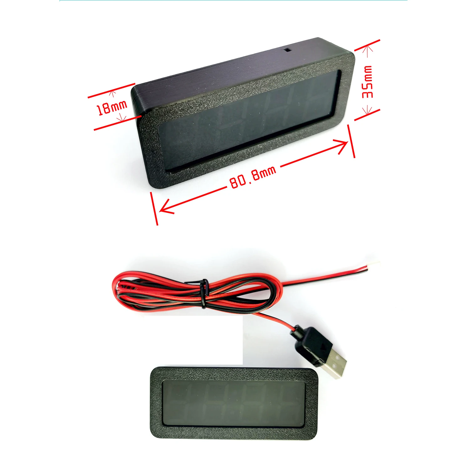 DC 5V 12V USB Zegar Samochodowy GPS Beidou Timing 12/24 godziny Zegar elektroniczny LED Cyfrowy wyświetlacz czasu Wyłączenie pamięci Zegarek biurkowy