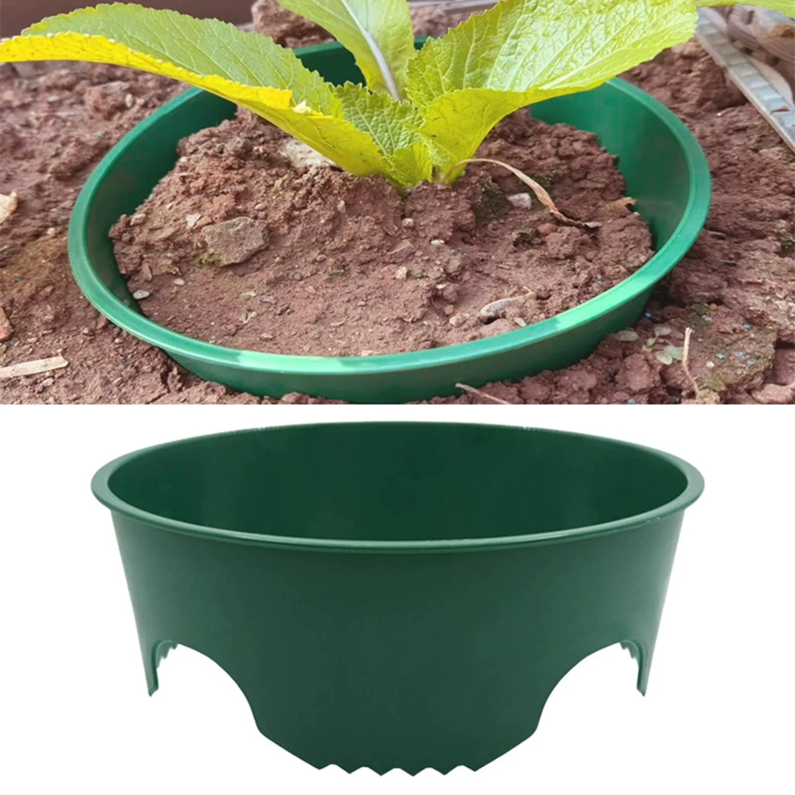 Flower Plant Support Rings Garden Planter Round Rings Deep Watering Plant Protector Edging Grass Barrier Blocking Round Edging