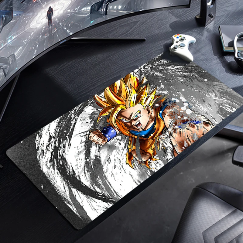 Gaming Accessories Table - アニメ「ドラゴンボール」のマウスパッド、大判、PC用、ゲーマー向け、かわいいデザイン、ゲーミングアクセサリー、大型マウスパッド、キーボード用デスクマット、テーブルマット。