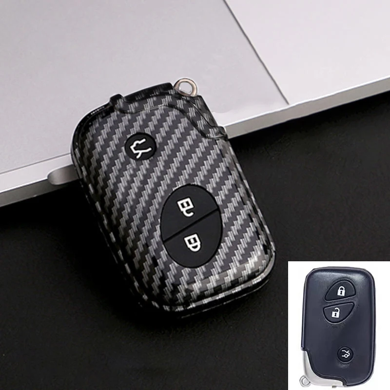 4 Buttons Carbon ABS Car Key Case Cover Fob for Lexus GS430 ES350 GS350 LX570 IS350 RX350 IS250 Key Shell