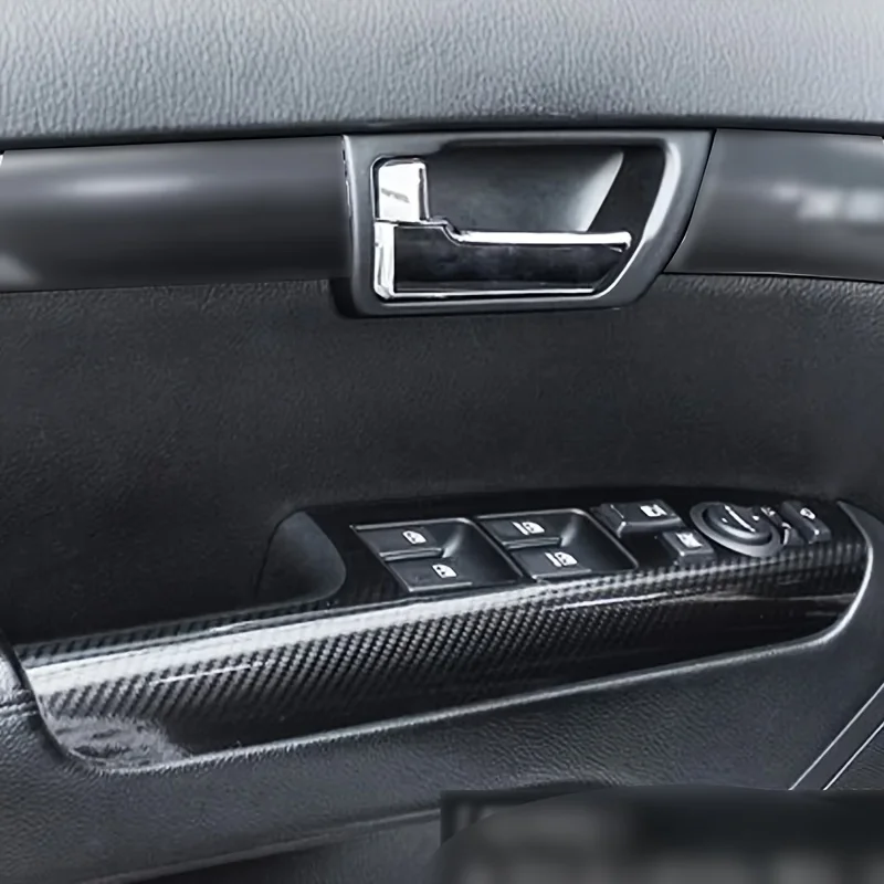 سيارة التصميم ألياف الكربون سيارة الداخلية مركز وحدة التحكم تغيير لون صب ملصق الشارات لكيا موهافي بوريغو 2008-2015