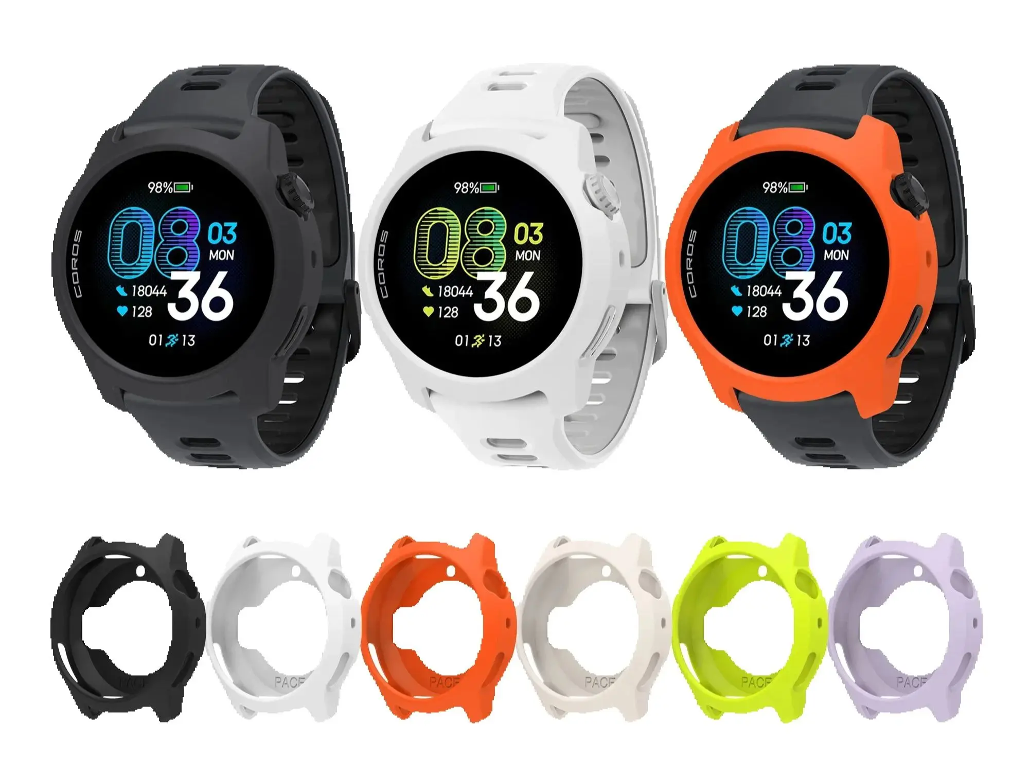 �y�Z�[�����z�V���R�[���ی�P�[�X�J�o�[�V�F�� Coros Pace 4 �X�}�[�g�E�H�b�`�����A�N�Z�T���[�t���[���P�[�X�X�N���[���ی�V�F��