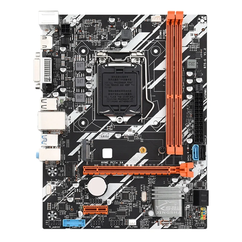 

JINGSHA B75-G Motherboard Computer Desktop Small Board LGA 16G 1155CPU Pin DDR3 Memory Bar DVI Interface