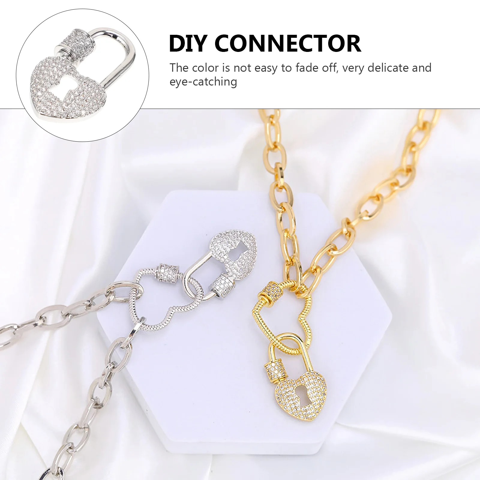 Necklace Clasp Rhinestone Jewelry Premium Multi-functional Connector Copper Practical Connecting